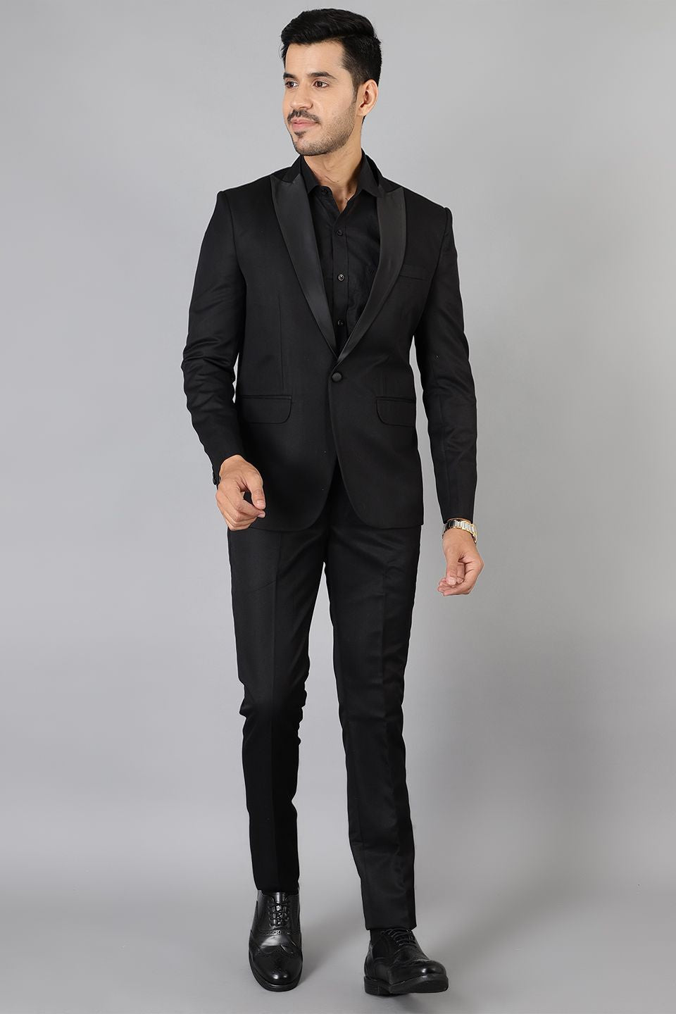 Buy WINTAGE Men's Tuxedo Black 2pc Suit - Main Image