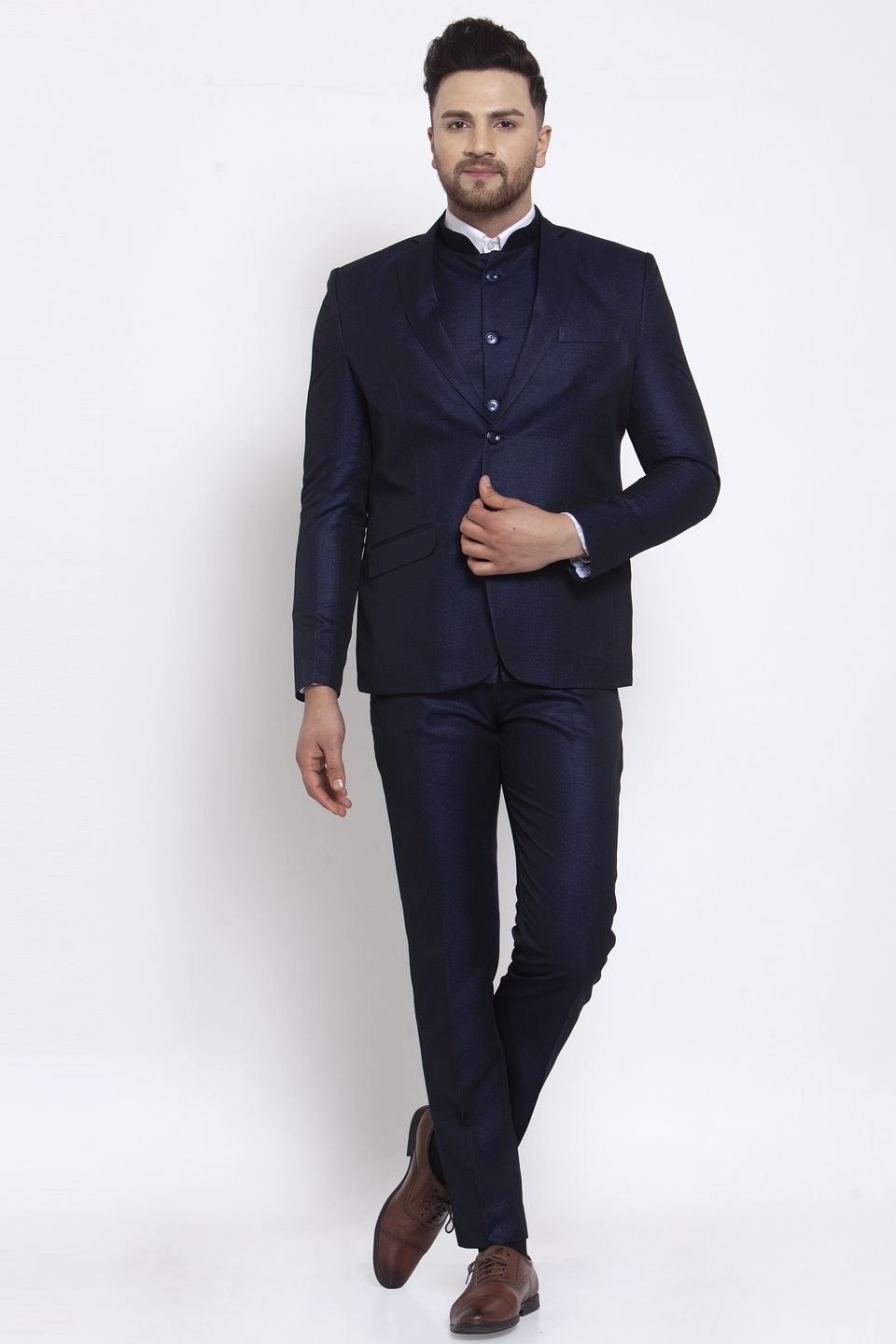 Coat pant navy best sale blue colour
