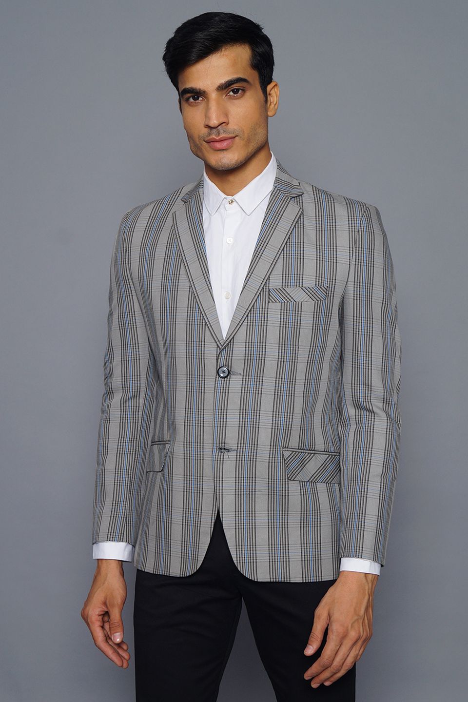 Wintage Men's Cotton Casual and Festive Blazer Coat Jacket Silver