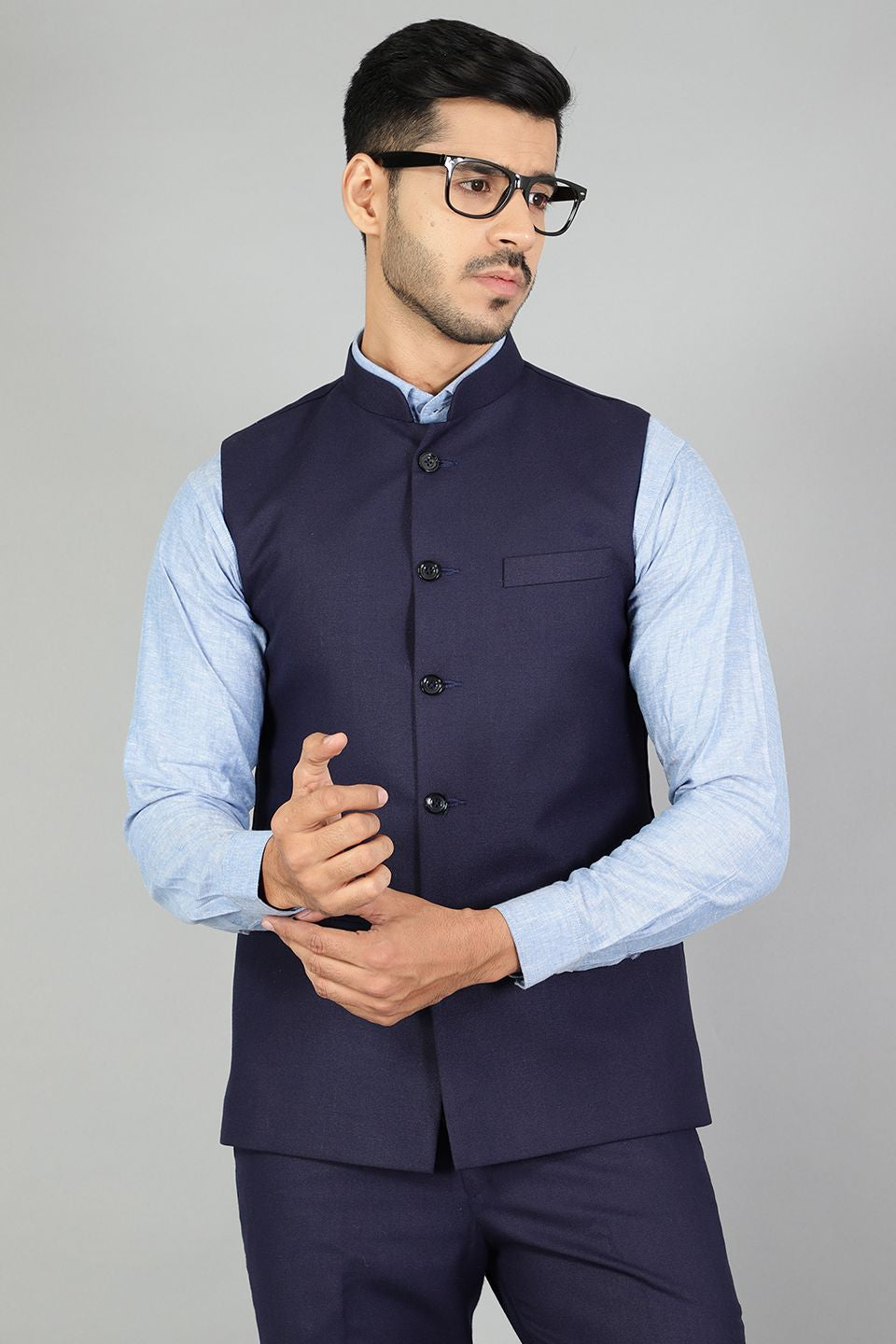 Men's Matching Vest & Pants Set  Blue main image 0