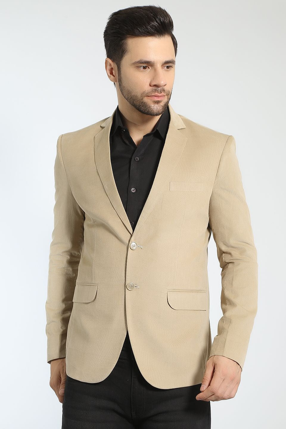 WINTAGE Men s Corduroy Cotton Beige Blazer Beige