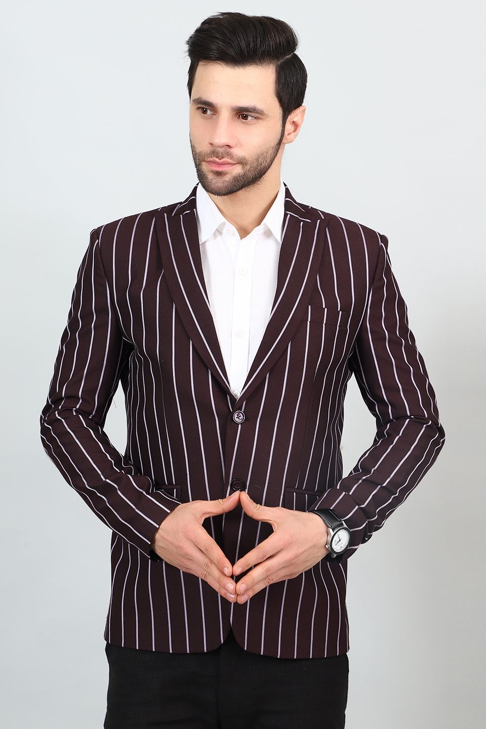 Buy Wintage Men s Polyester Cotton Maroon Blazer Maroon