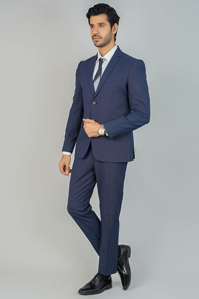 Poly Viscose Blue 2 PC Suit