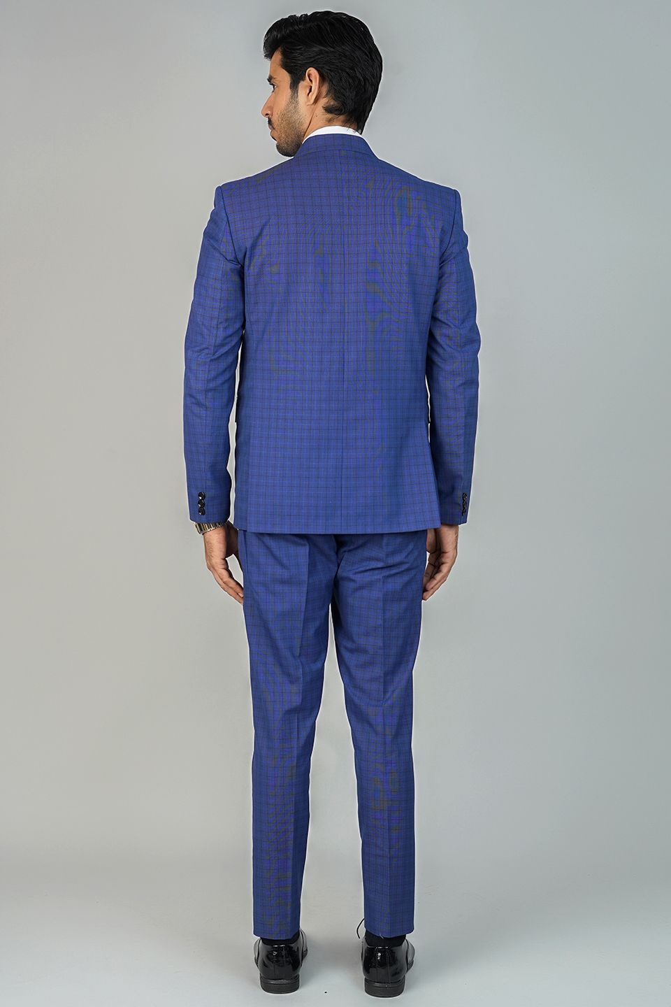Poly Viscose Blue 2 PC Suit