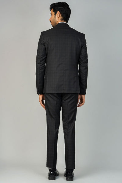 Poly Viscose Black 2 PC Suit