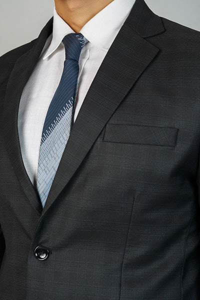 Poly Viscose Black 2 PC Suit