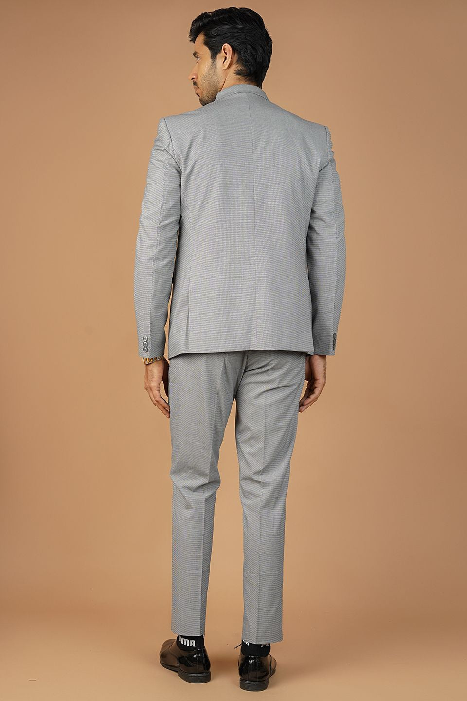 Poly Viscose Grey 2 PC Suit