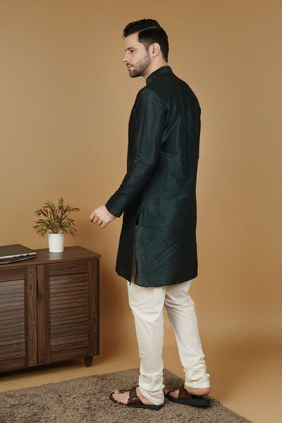 Banarasi Art Silk Green Kurta