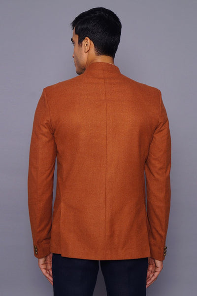 Wool Red Bandhgala with Embroidery