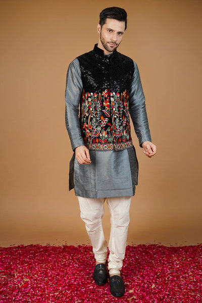Velvet Black Waistcoat