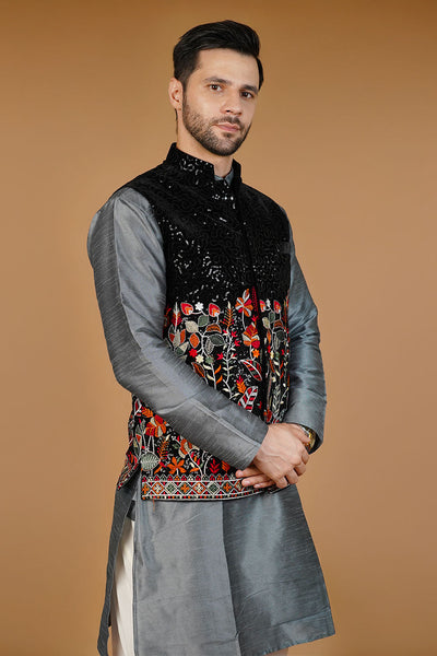 Velvet Black Waistcoat