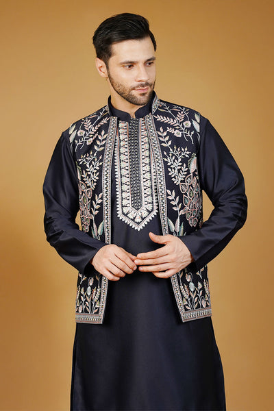 Rayon Emrbroidery Black 1 Kurta Set