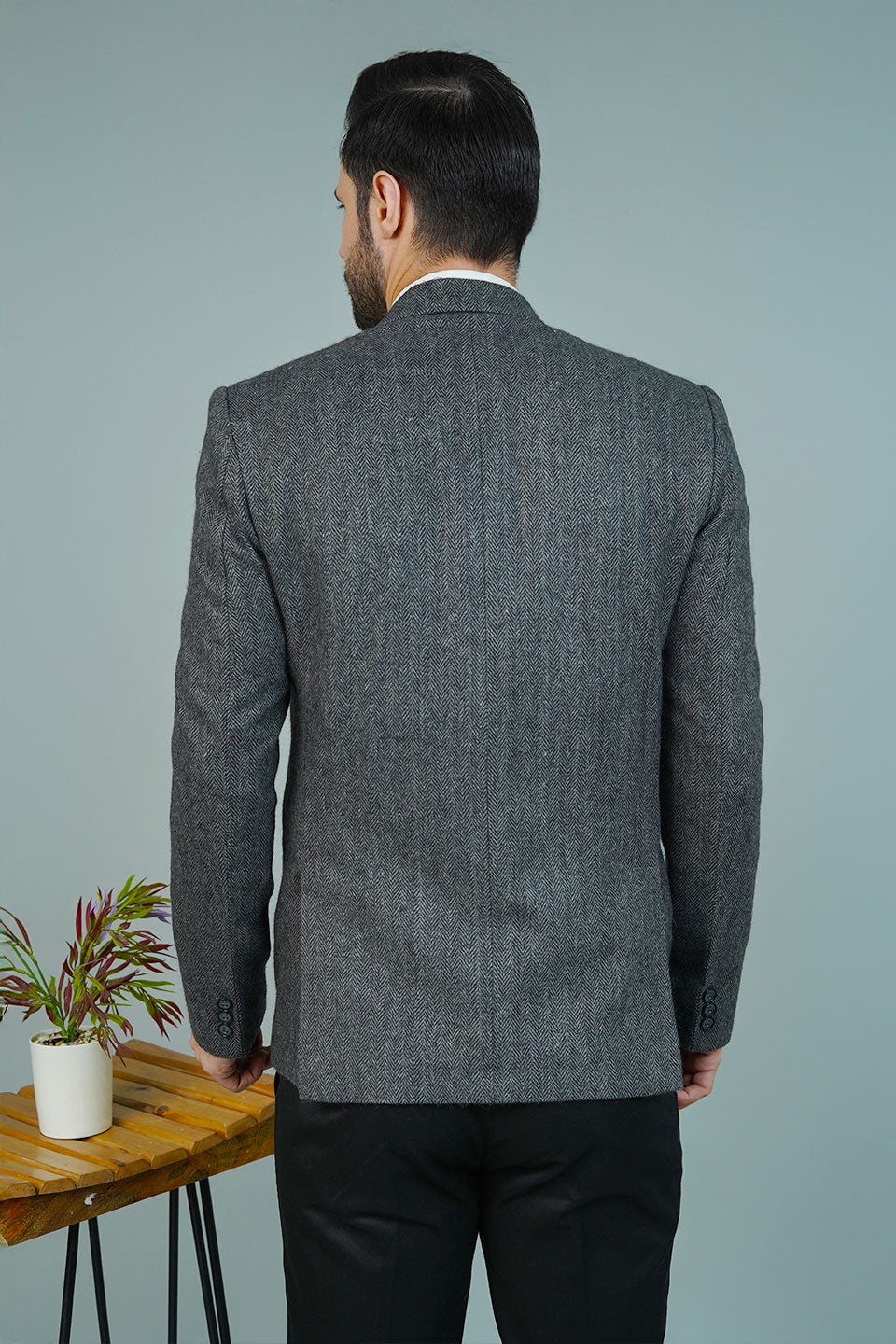 Wool Gray Bandhgala