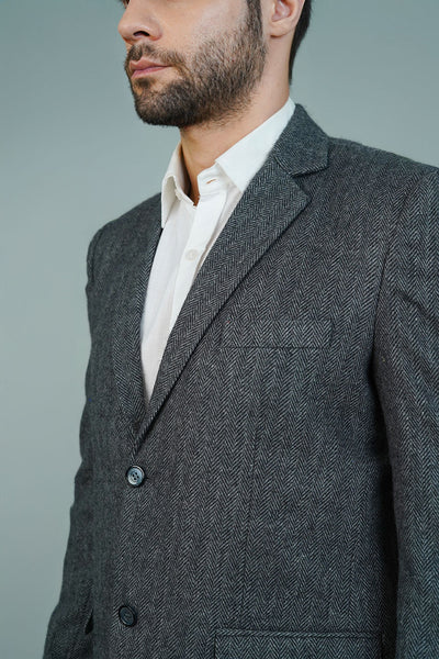 Wool Gray Bandhgala