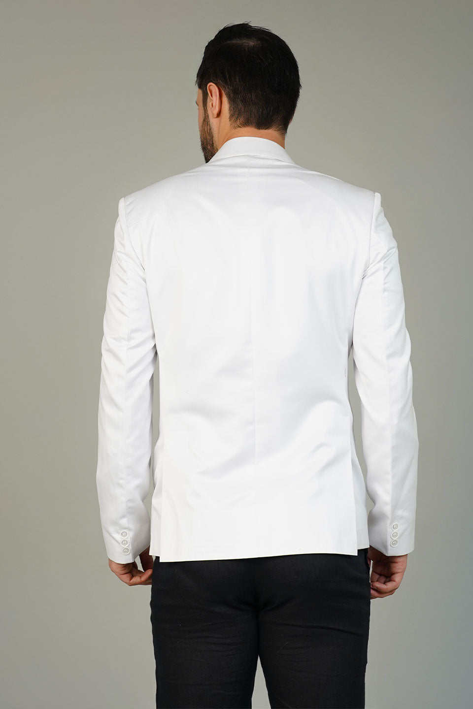 Poly Viscose White Blazer