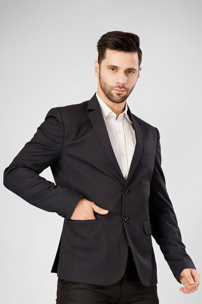 Poly Viscose Black Blazer
