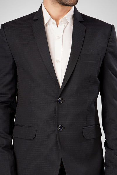 Poly Viscose Black Blazer