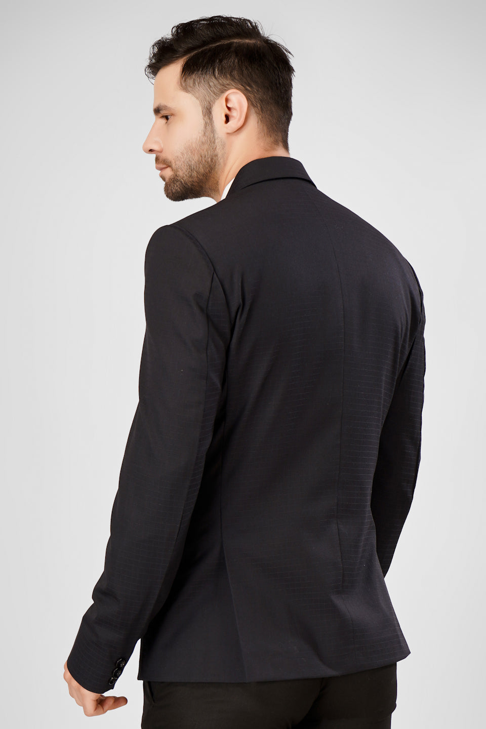 Poly Viscose Black Blazer