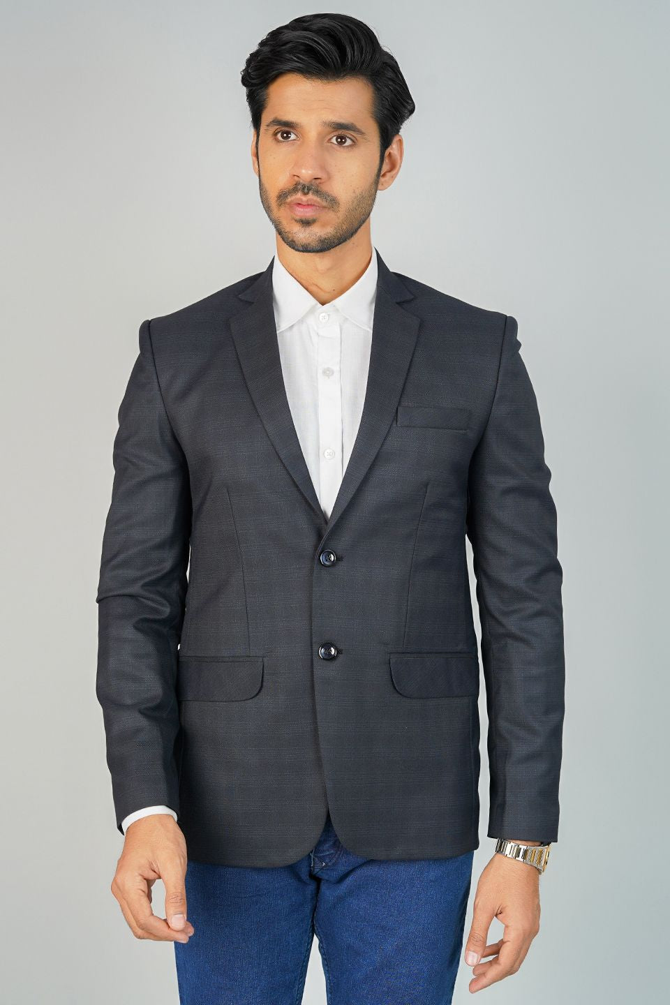 Poly Viscose Black Blazer