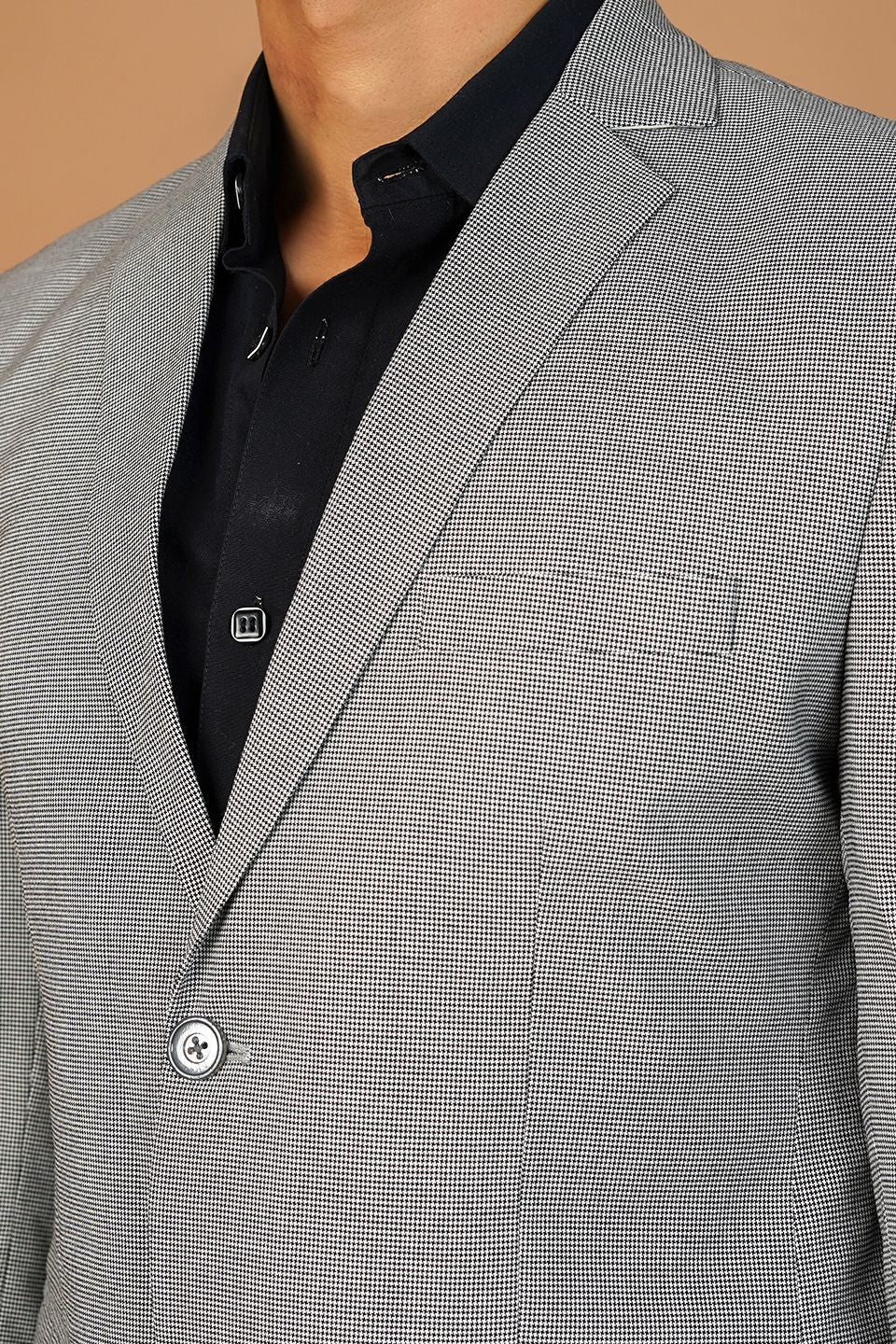 Buy Wintage Men's Poly Viscose Grey Blazer