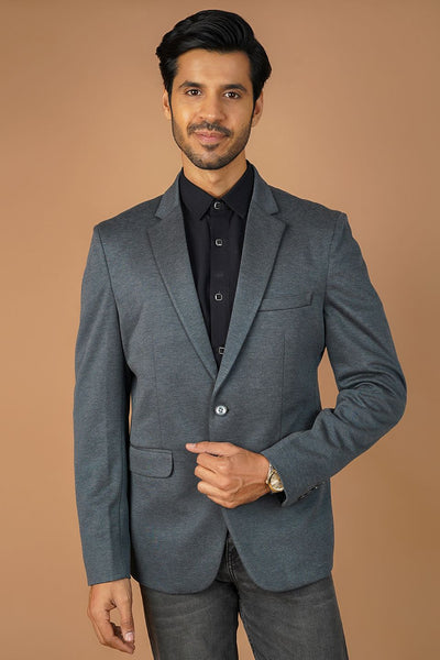 Poly Licra Green Blazer