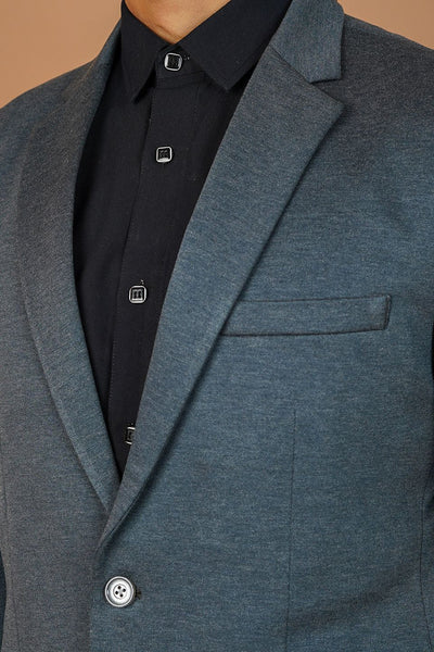 Poly Licra Green Blazer