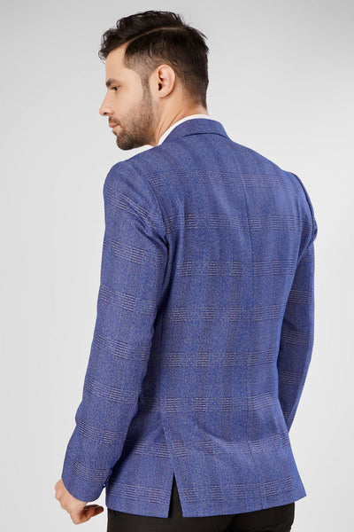 Tweed Check Blue Blazer