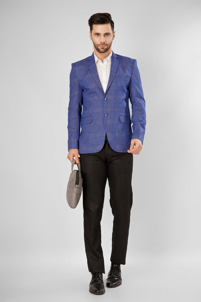 Tweed Check Blue Blazer