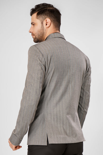 Polyester Cotton Grey Blazer