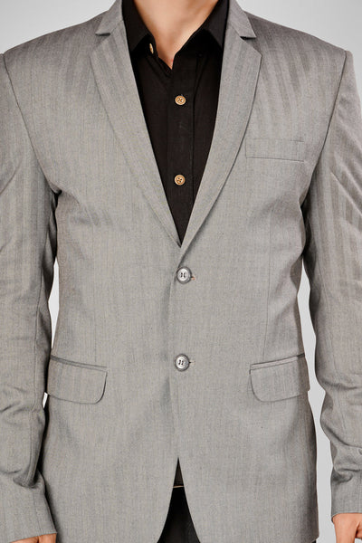Polyester Cotton Grey Blazer