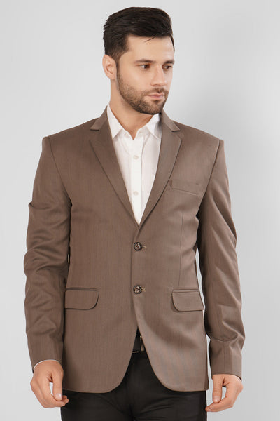 Buy Wintage Men's Polyester Cotton Brown Blazer