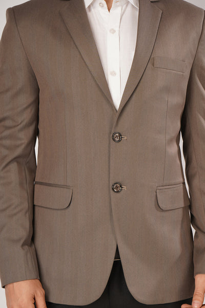 Polyester Cotton Brown Blazer
