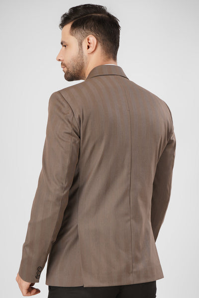 Polyester Cotton Brown Blazer