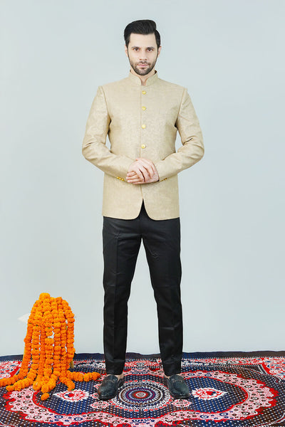 Rayon Beige Bandhgala