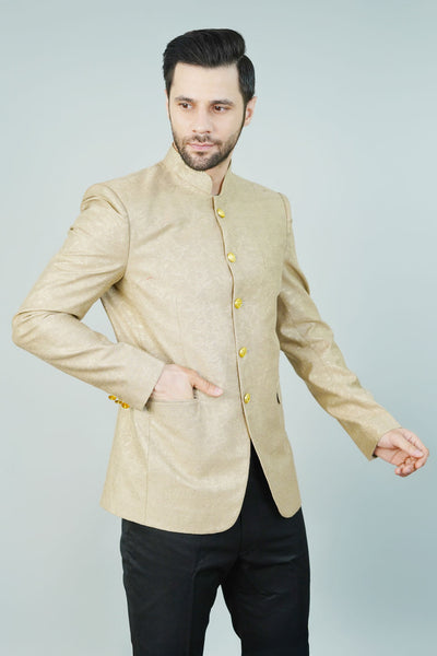 Rayon Beige Bandhgala