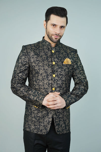 Rayon Black Bandhgala