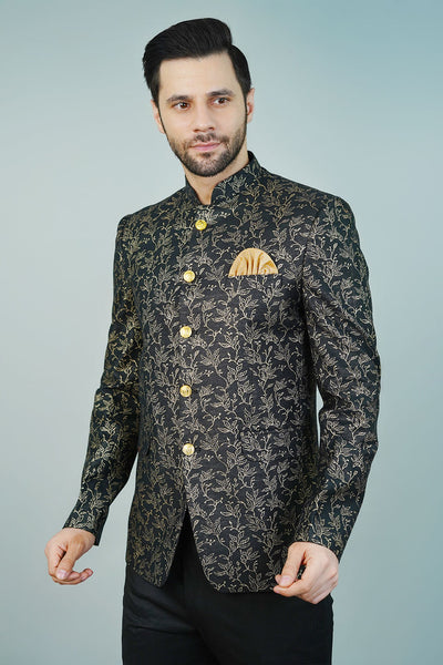 Rayon Black Bandhgala