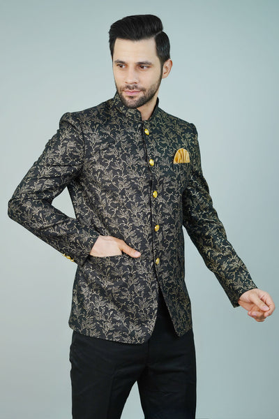 Rayon Black Bandhgala