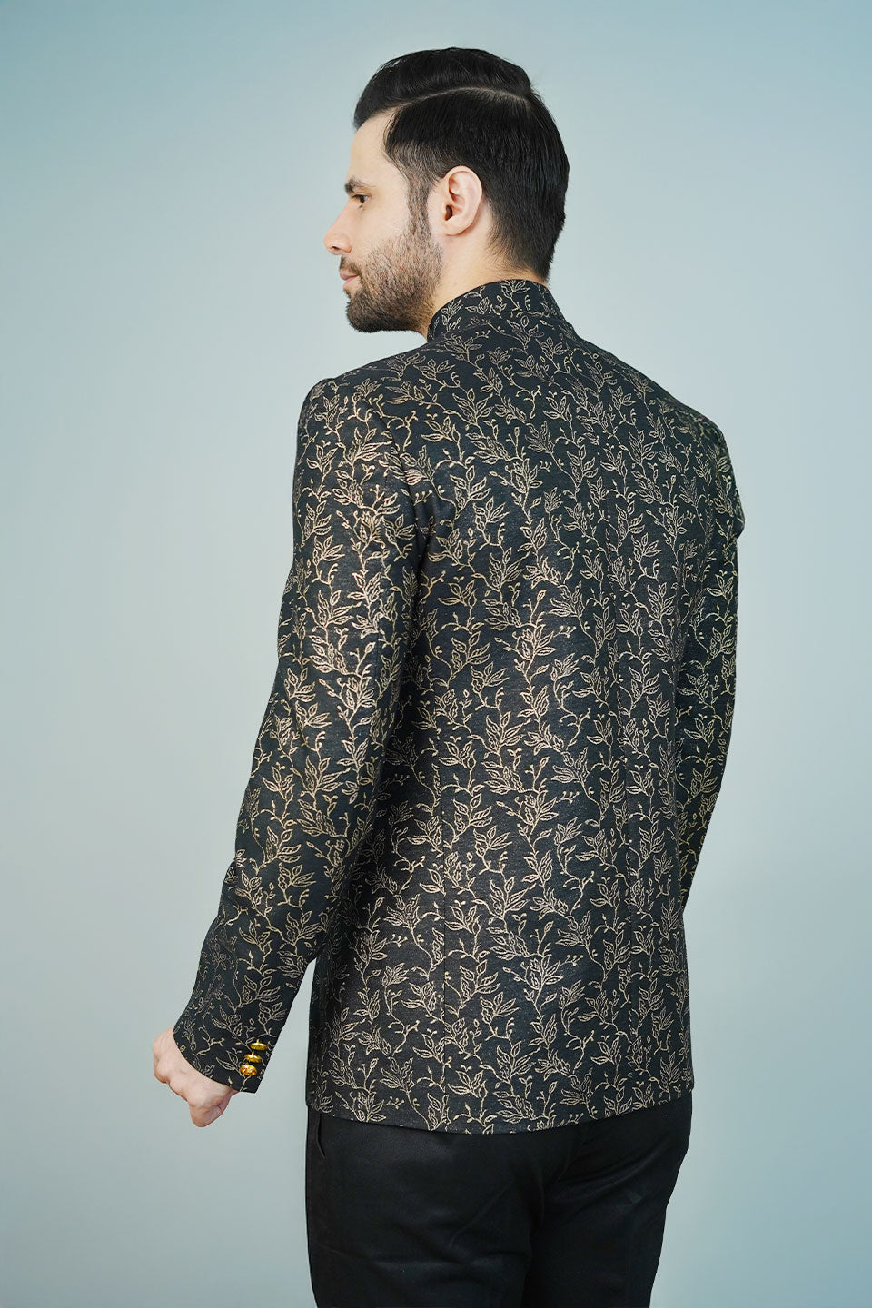 Rayon Black Bandhgala