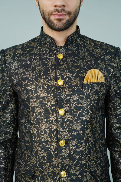 Rayon Black Bandhgala