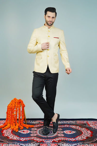 Rayon Beige Bandhgala
