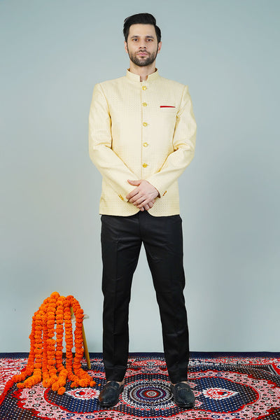 Rayon Beige Bandhgala