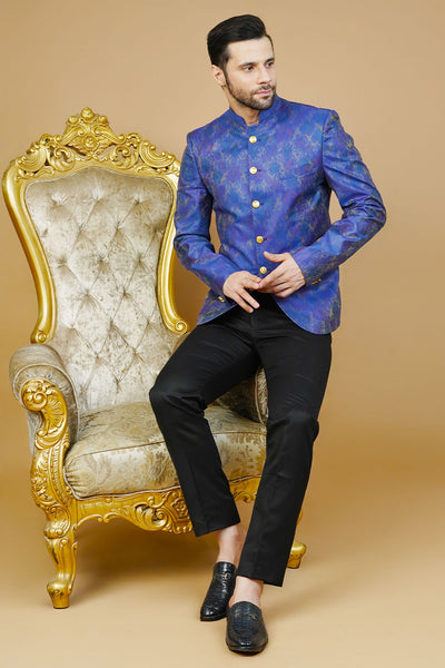 Rayon Blue Bandhgala