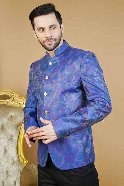 Rayon Blue Bandhgala