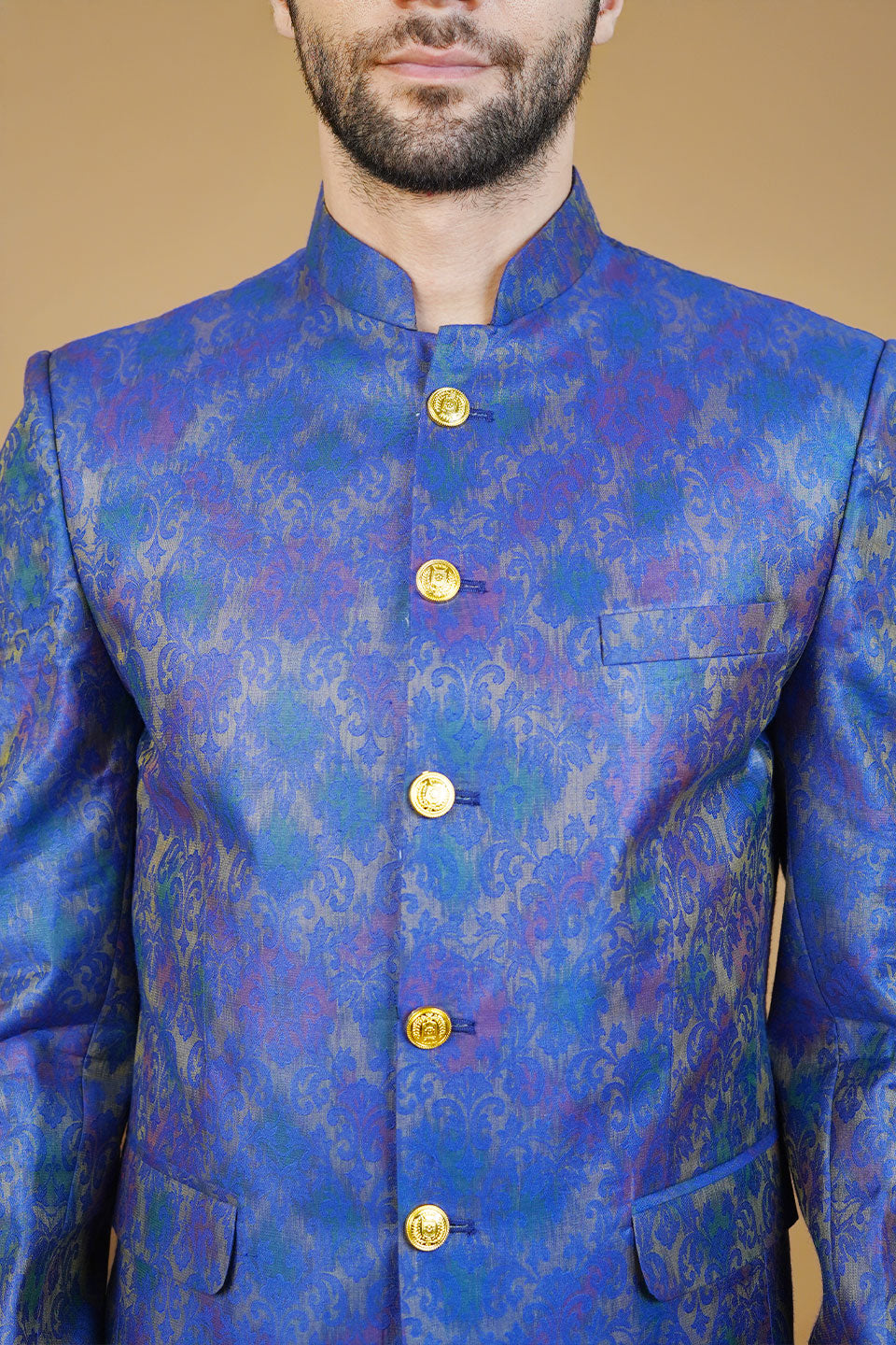 Rayon Blue Bandhgala