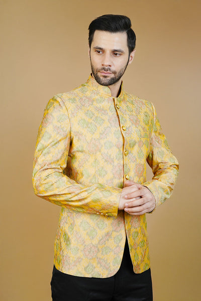 Rayon Yellow Bandhgala