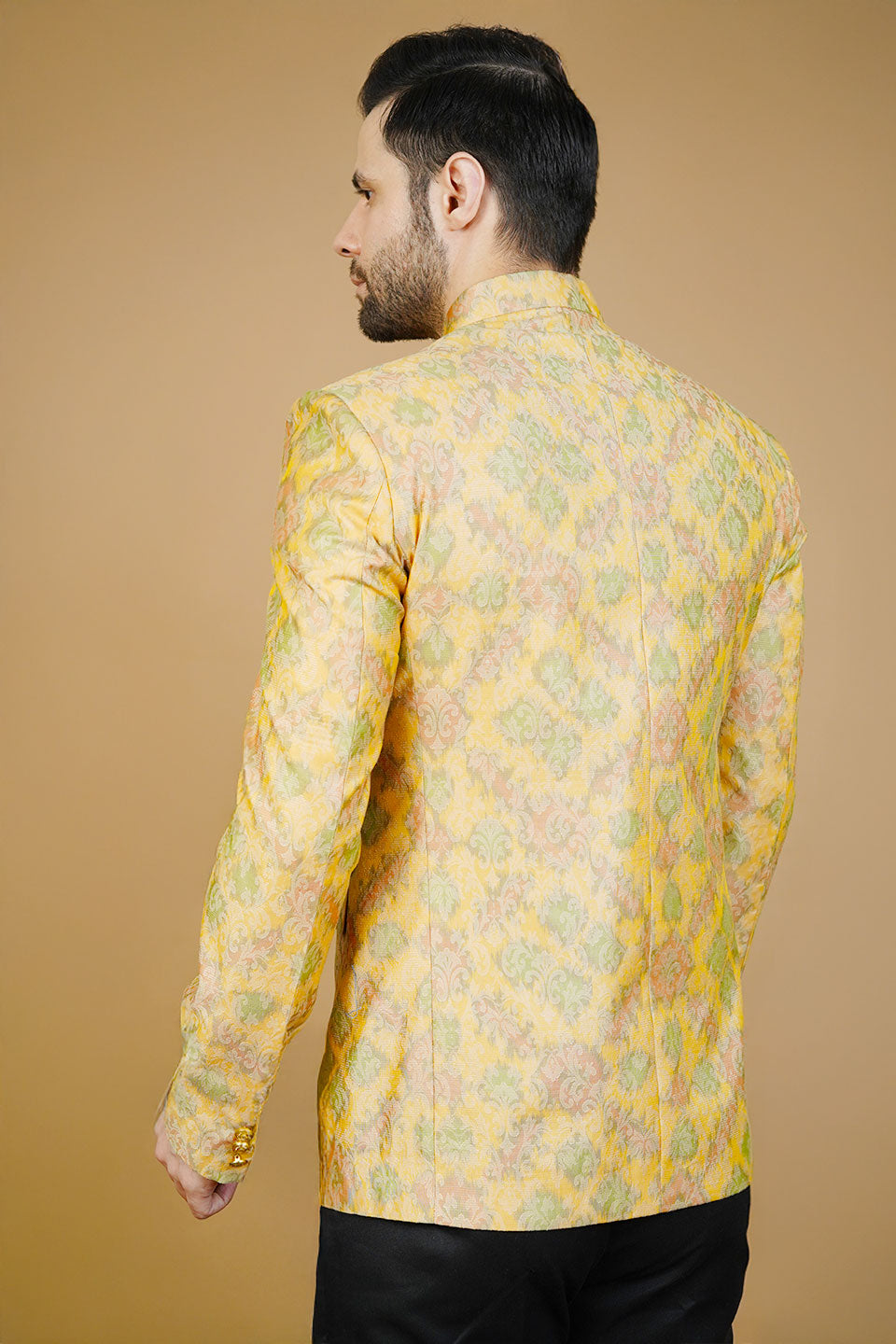 Rayon Yellow Bandhgala