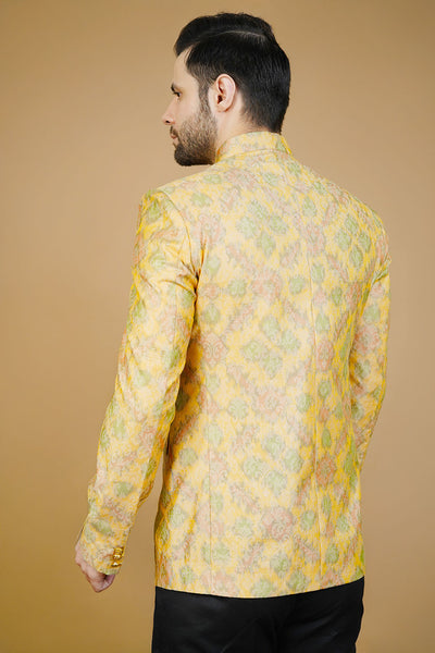 Rayon Yellow Bandhgala