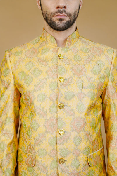 Rayon Yellow Bandhgala