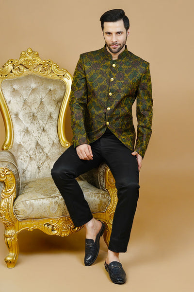 Rayon Green Bandhgala